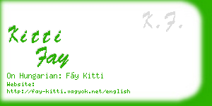 kitti fay business card