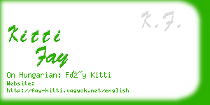 kitti fay business card